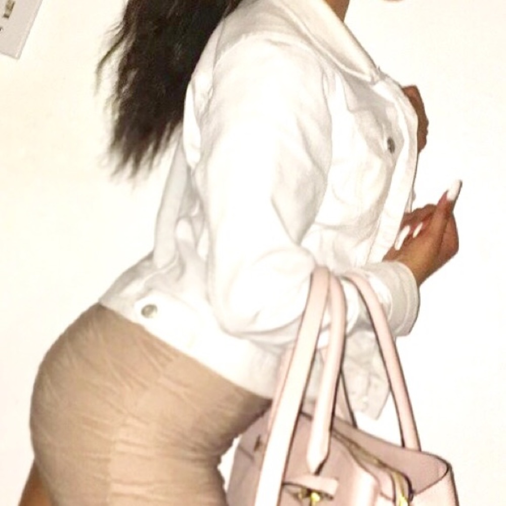 White jean jacket